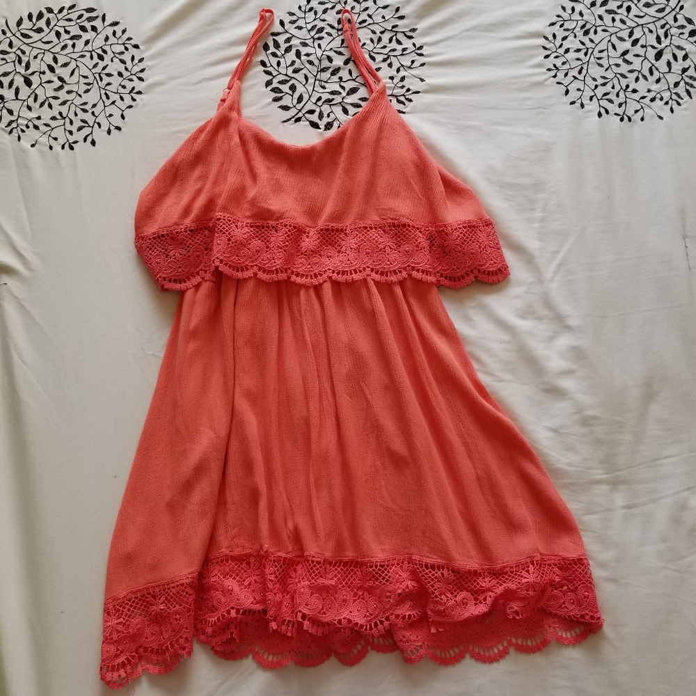 Rue21 Mini Floral Lace Trim Dress Size L